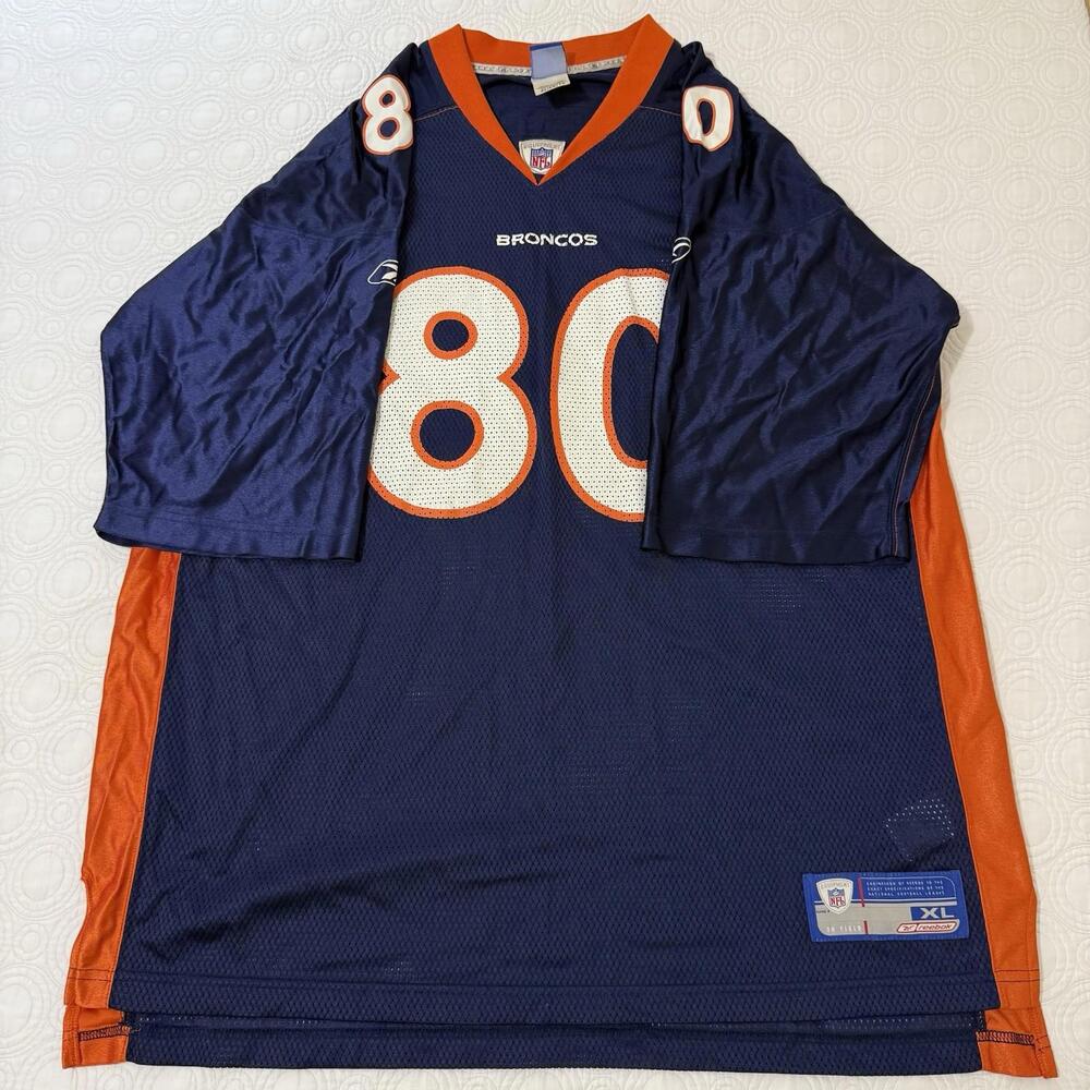 Reebok Denver Broncos #80 Rod Smith Signed Jersey Size XL Men’s